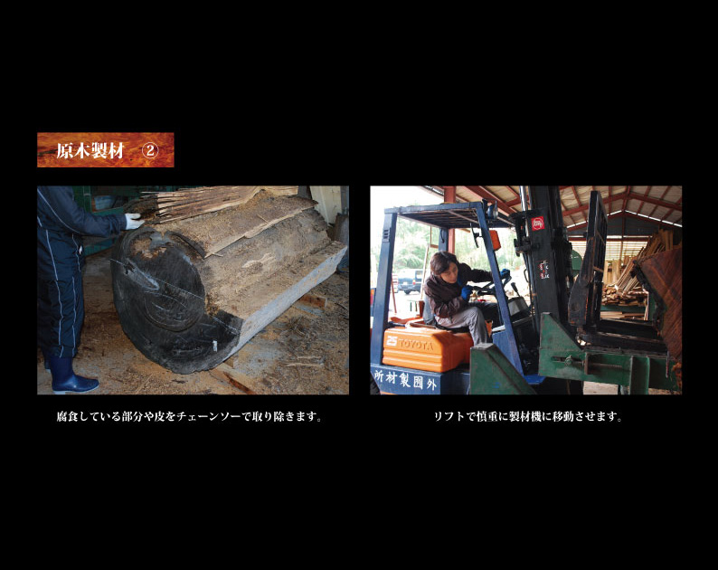 原木製材の画像